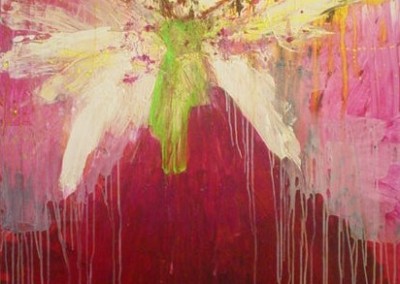 NR.M2, 100 X 120 CM, ACRYL PÅ LÆRRED