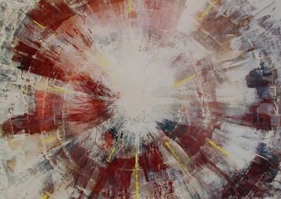 NR.M3, 100 X 100 CM, ACRYL PÅ LÆRRED